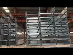 Silver Steel Ladder Cable Trays With Bends Tees Crosses Reducers