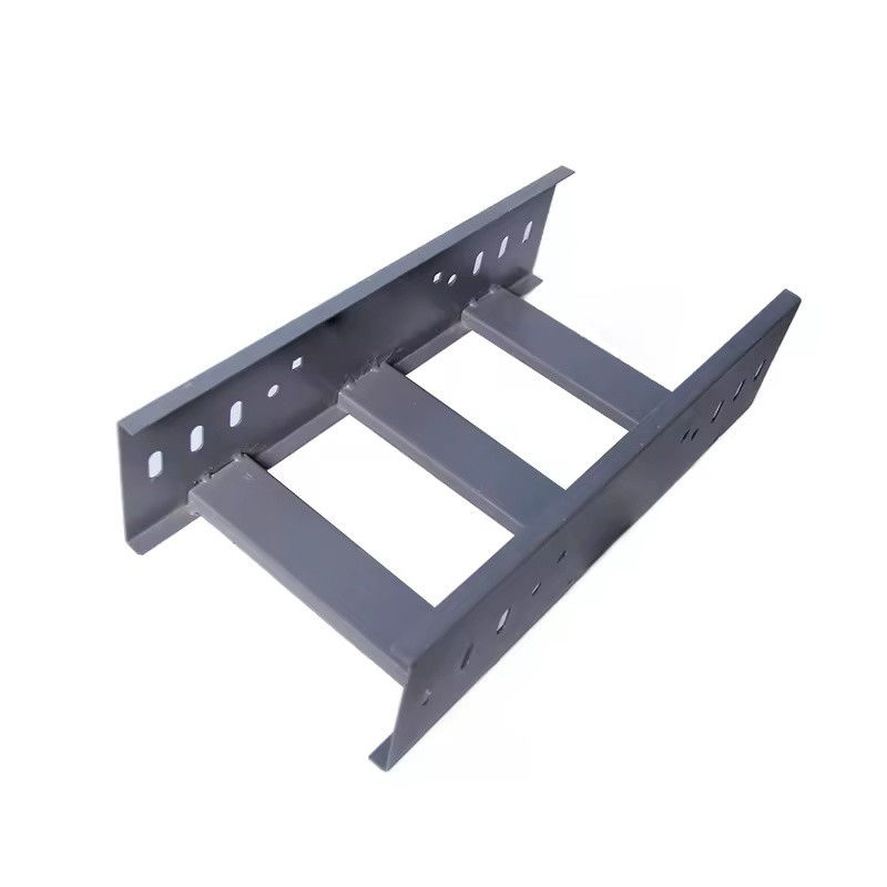 Galvanized Steel Cable Ladder Tray Custom Silver Finish Cable Tray For Organization