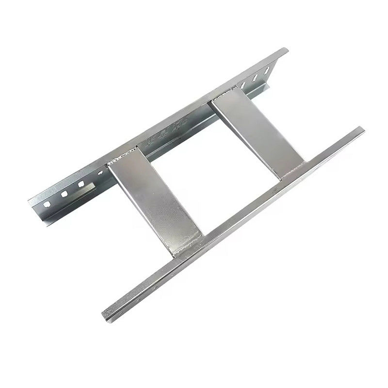 Galvanized Steel Cable Ladder Tray Custom Silver Finish Cable Tray For Organization