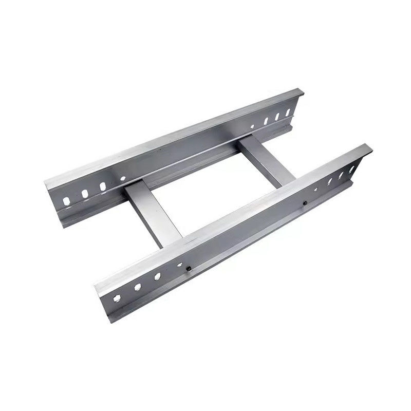 Steel Cable Ladder Tray With Fire Resistance Wall Mounted Installation Silver Finish