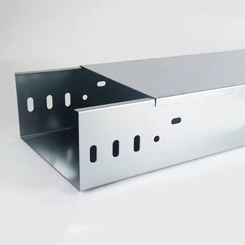 Medium Duty Silver Steel Cable Tray Galvanized Wall Mounted Bridge Type Trough Tray