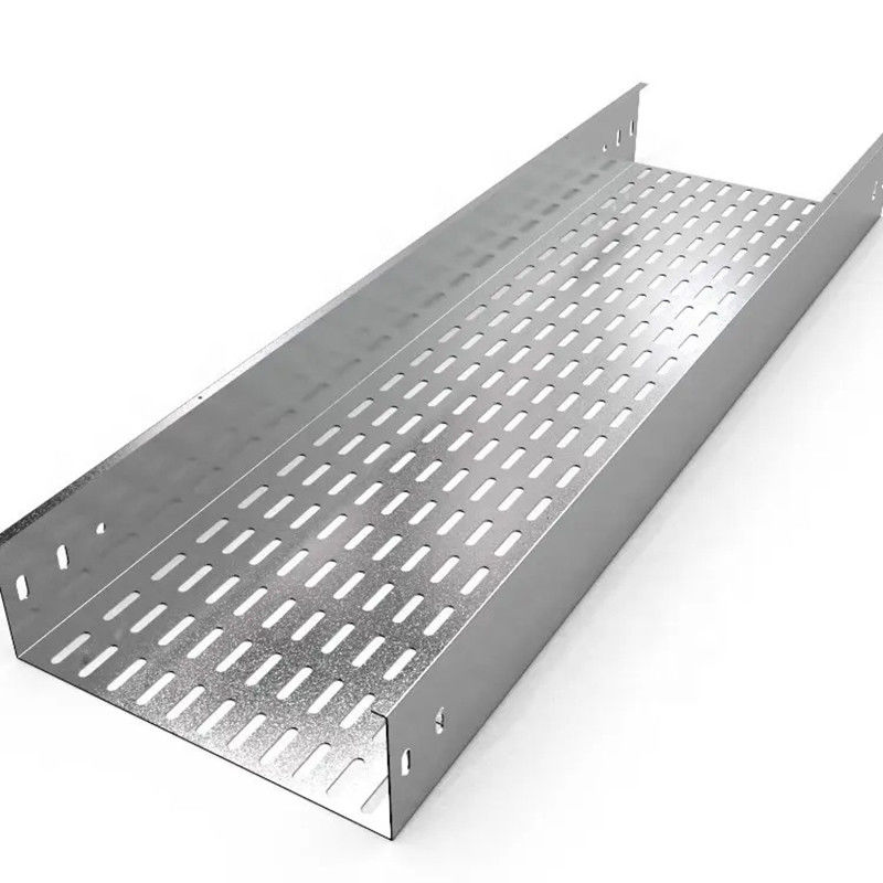 Silver Stainless Steel Cable Tray Corrosion Resistance Wall Mounted Installation Allows
