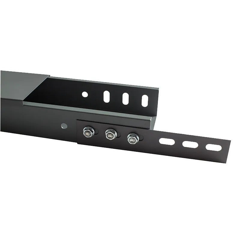 Extruded Silver Floor Mounted Cable Tray for Custom Solid Bottom Perforated Cable Tray Installation
