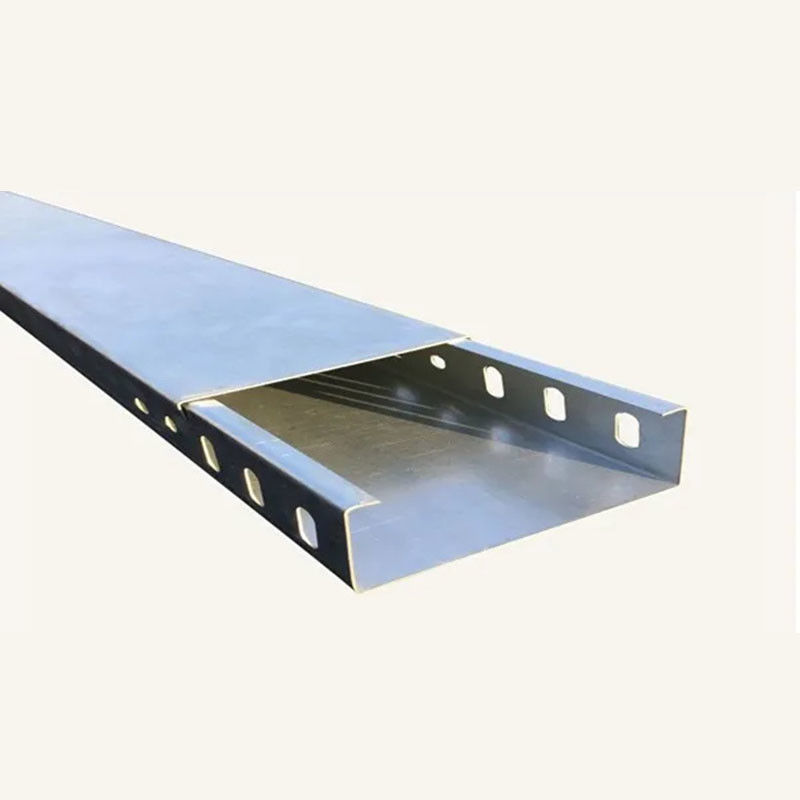 Non flammable Silver Galvanized Cable Tray Corrosion Resistance Easy Wall or Floor Installation