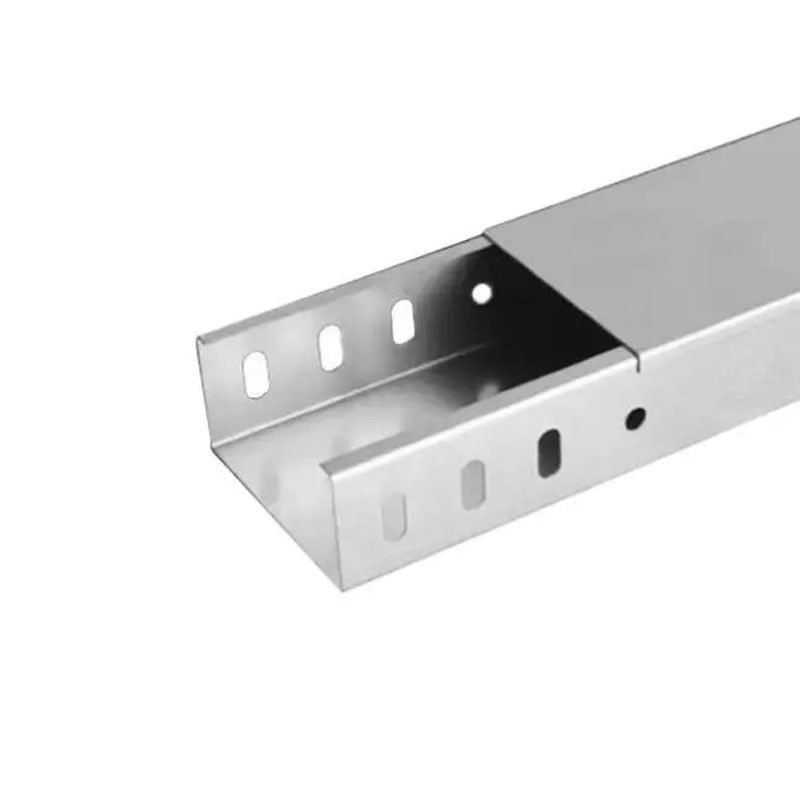 Custom Wall Mounted Solid Through Cable Tray / Solid Bottom Cable Tray With Corrosion Resistance