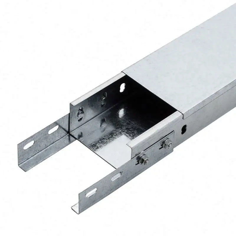 Custom Wall Mounted Solid Through Cable Tray / Solid Bottom Cable Tray With Corrosion Resistance